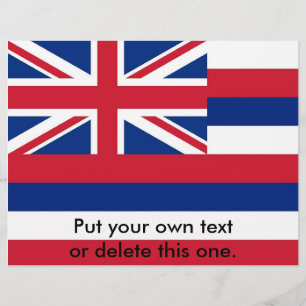 Flyer with Flag of Hawaii, U.S.A.