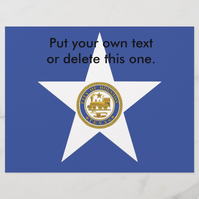 Flyer with Flag of Houston City, USA (Front)