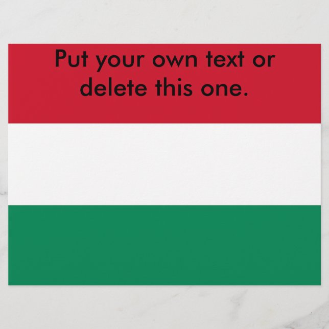 Flyer with Flag of Hungary (Front)