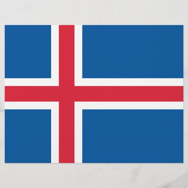 Flyer with Flag of Iceland (Front)