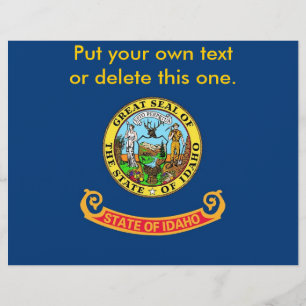 Flyer with Flag of Idaho, U.S.A.