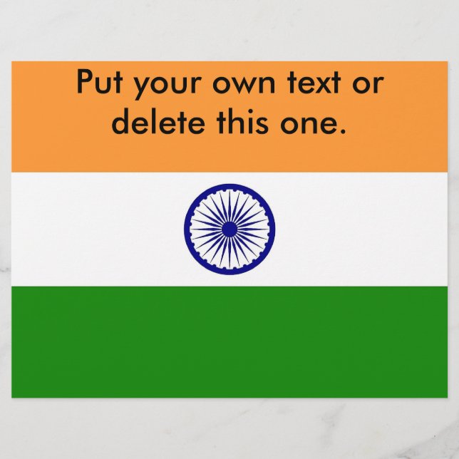 Flyer with Flag of India (Front)