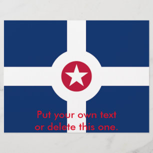 Flyer with Flag of Indianapolis City, USA
