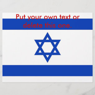 Flyer with Flag of Israel