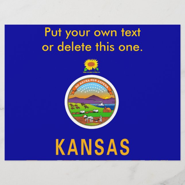 Flyer with Flag of Kansas, U.S.A. (Front)