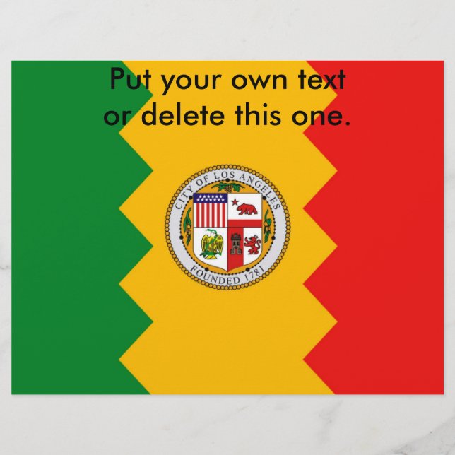 Flyer with Flag of Los Angeles, California, U.S.A. (Front)