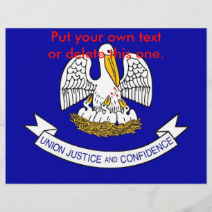 Flyer with Flag of Louisiana, U.S.A.