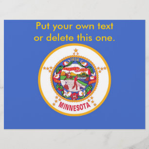 Flyer with Flag of Minnesota, U.S.A.