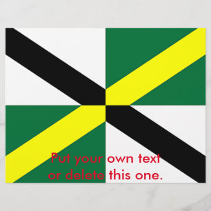 Flyer with Flag of Monterey, California, USA