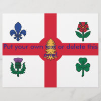 Flyer with Flag of Montreal, Canada