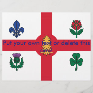 Flyer with Flag of Montreal, Canada
