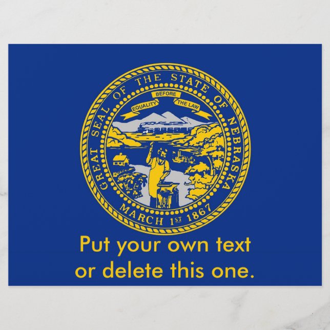 Flyer with Flag of Nebraska, U.S.A. (Front)
