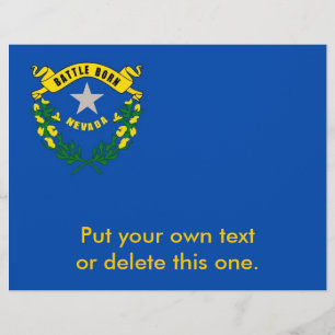 Flyer with Flag of Nevada, U.S.A.