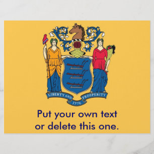 Flyer with Flag of New Jersey, U.S.A.