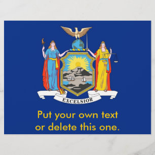 Flyer with Flag of New York, U.S.A.