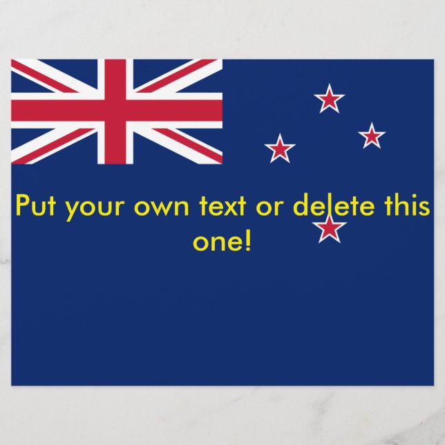 Flyer with Flag of New Zealand (Front)