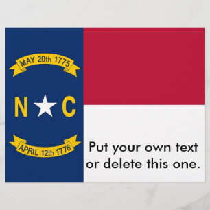 Flyer with Flag of North Carolina, U.S.A.