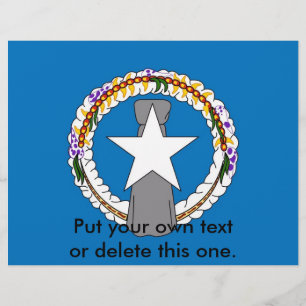Flyer with Flag of Northern Mariana Islands
