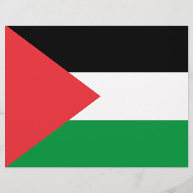 Flyer with Flag of Palestine (Front)