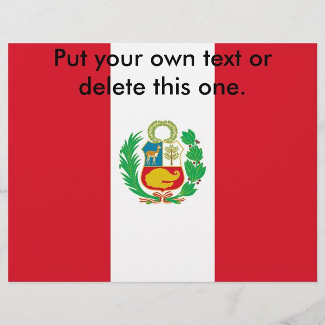Flyer with Flag of Peru (Front)
