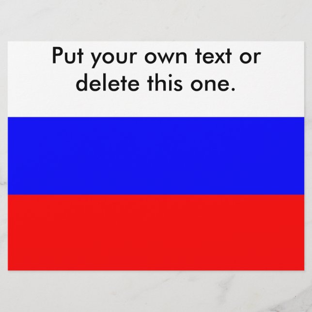 Flyer with Flag of Russia (Front)