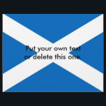 Flyer with Flag of Scotland<br><div class="desc">Promote your event or message with our eye-catching flyer featuring the flag of Scotland! Crafted with meticulous attention to detail, this flyer is more than just a promotional tool; it’s a celebration of Scotland’s rich heritage and cultural pride. The design prominently displays the iconic Saltire, adding a unique and meaningful...</div>