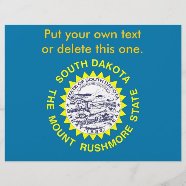 Flyer with Flag of South Dakota, U.S.A. (Front)