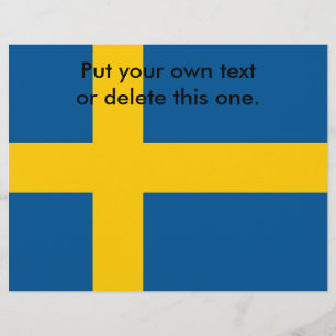 Flyer with Flag of Sweden