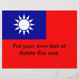 Flyer with Flag of Taiwan