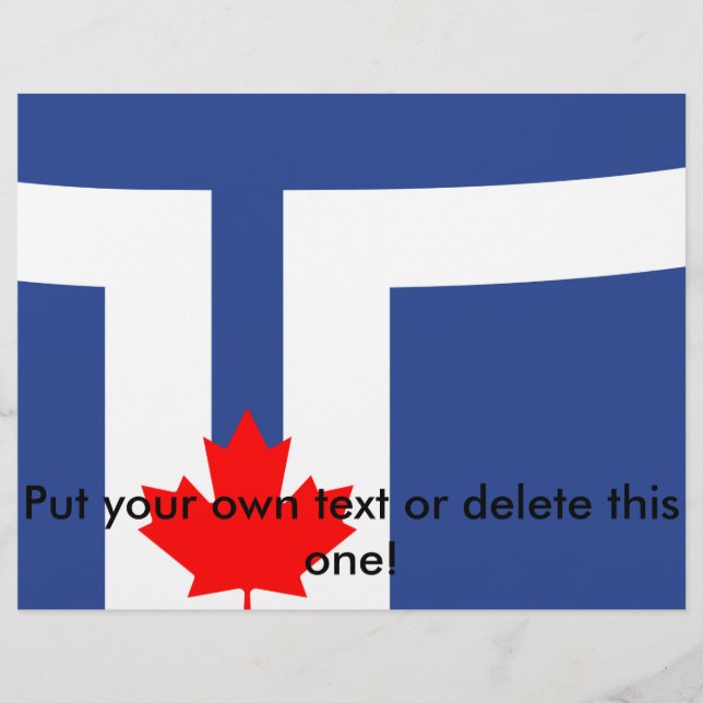 Flyer with Flag of Toronto, Canada (Front)