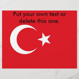 Flyer with Flag of Turkey