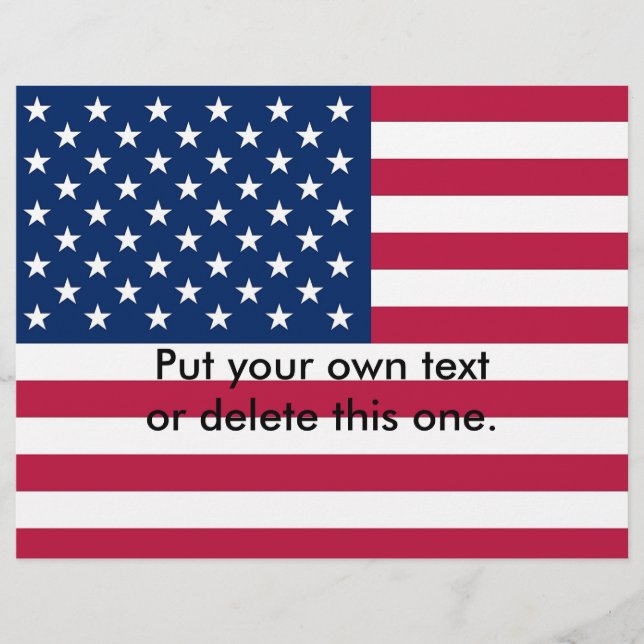 Flyer with Flag of United States of America (Front)