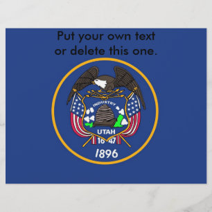 Flyer with Flag of Utah, U.S.A.