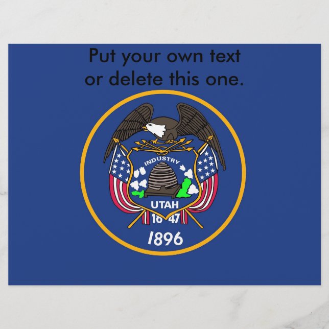 Flyer with Flag of Utah, U.S.A. (Front)