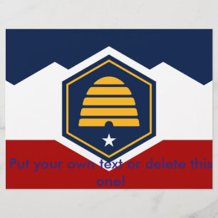 Flyer with Flag of Utah, USA