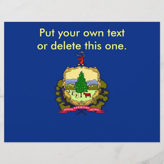 Flyer with Flag of Vermont, U.S.A. (Front)