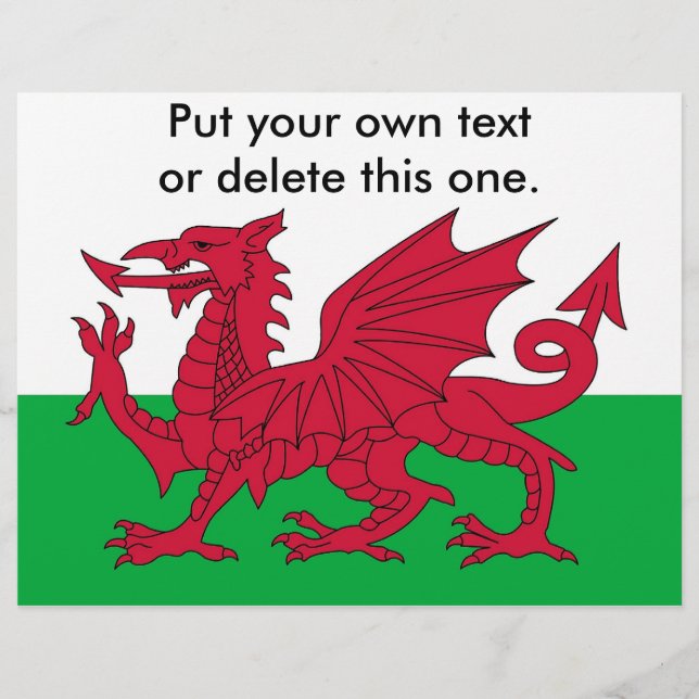 Flyer with Flag of Wales (Front)