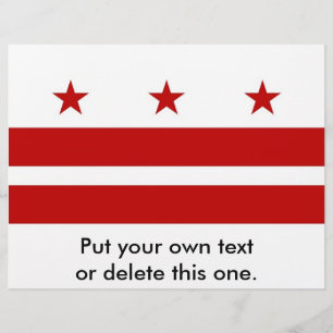 Flyer with Flag of Washington DC, U.S.A.