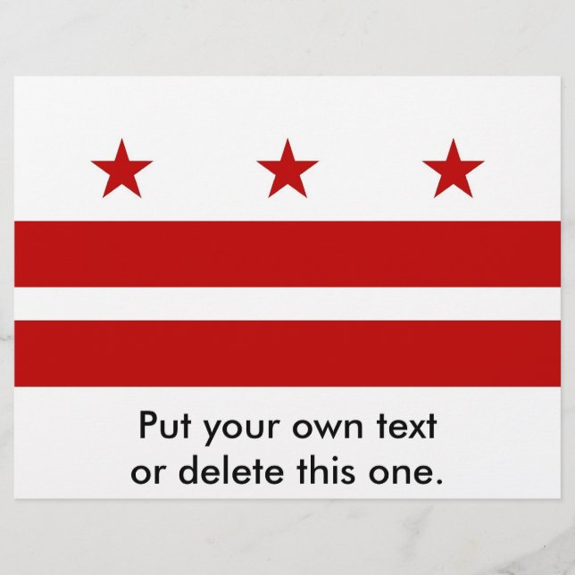 Flyer with Flag of Washington DC, U.S.A. (Front)