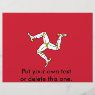 Flyer with Isle of Man flag, United Kingdom