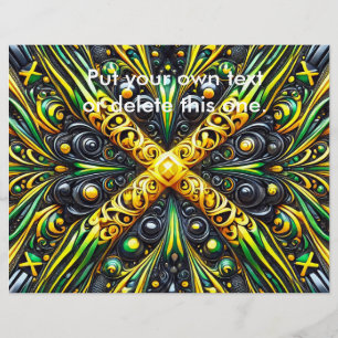 Flyer with Jamaican Colours Design