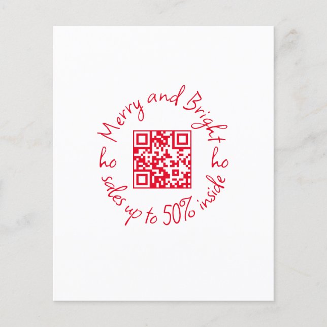 Flyer with qr code and Christmas sales custom  (Front)