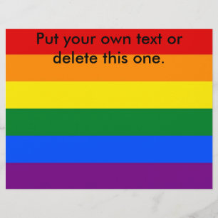 Flyer with Rainbow LGBT Flag