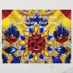 Flyer with Romanian Colours Design