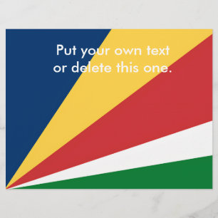 Flyer with Seychelles Colors Design