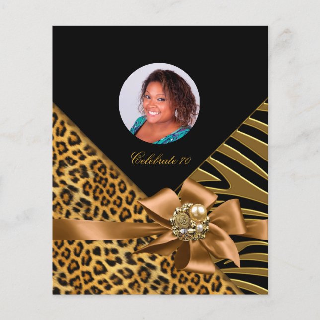 Flyer Zebra Leopard Gold Black (Front)