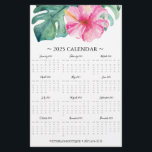 Flyers Pink Tropical Flower 2025 Calendar<br><div class="desc">Promote your business or boutique with these beautifully designed 2025 calendars! Featuring charming watercolor tropical hibiscus flower and monstera palm leaf in shades of pink and green, these customisable designs are perfect for highlighting your small business, upcoming events, or special promotions throughout the year. Use the template fields to personalise...</div>