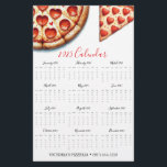 Flyers Pizza Restaurants 2025 Calendar<br><div class="desc">Promote your pizza restaurant or pizzeria with these beautifully designed flyers pizza and 2025 calendars! Featuring charming watercolor illustrations of a delicious pizza, these customisable designs are perfect for highlighting your restaurant, upcoming events, or special promotions throughout the year. The back features a classic red-and-white gingham print, adding an authentic...</div>