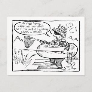 flyfishing cool postcard