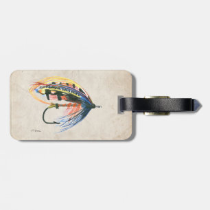 FlyFishing Lure Art Salmon Fly Lure Luggage Tag